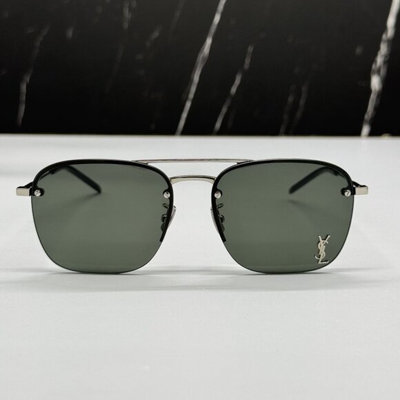 NEW SAINT LAURENT SL309 M 002 SUNGLASSES SILVER UNISEX EYEWEAR SL309M 002 main image 8